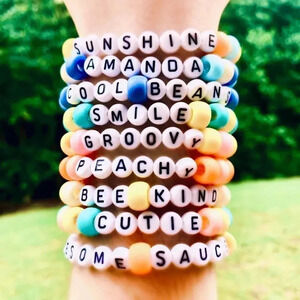 VSCO girl sticker and bracelet set